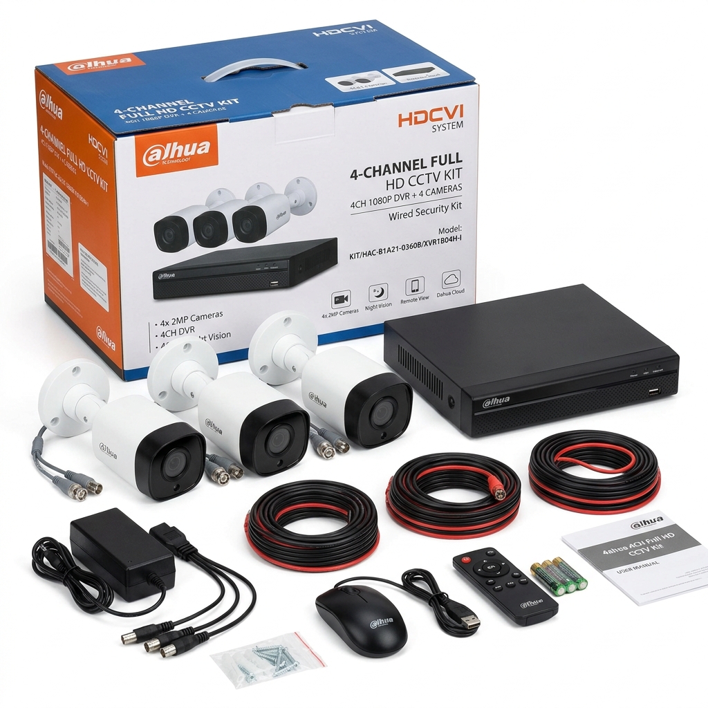 Dahua 4 Camera Full HD CCTV Kit